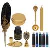 Feather Pen Business Fire Lacquer Stamp European Retro Style Sprinkled