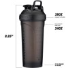 ProFlow [2 Pack] 28 oz Shaker Bottles for Protein Shakes,
