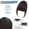 Carendia Bangs Hair Clip Human Hair Dark Brown French Bangs