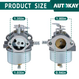 Carburetor Compatible with Tecumseh 632334A 632234, HM70 HM80 HMSK80 HMSK90 Engines Snowblower