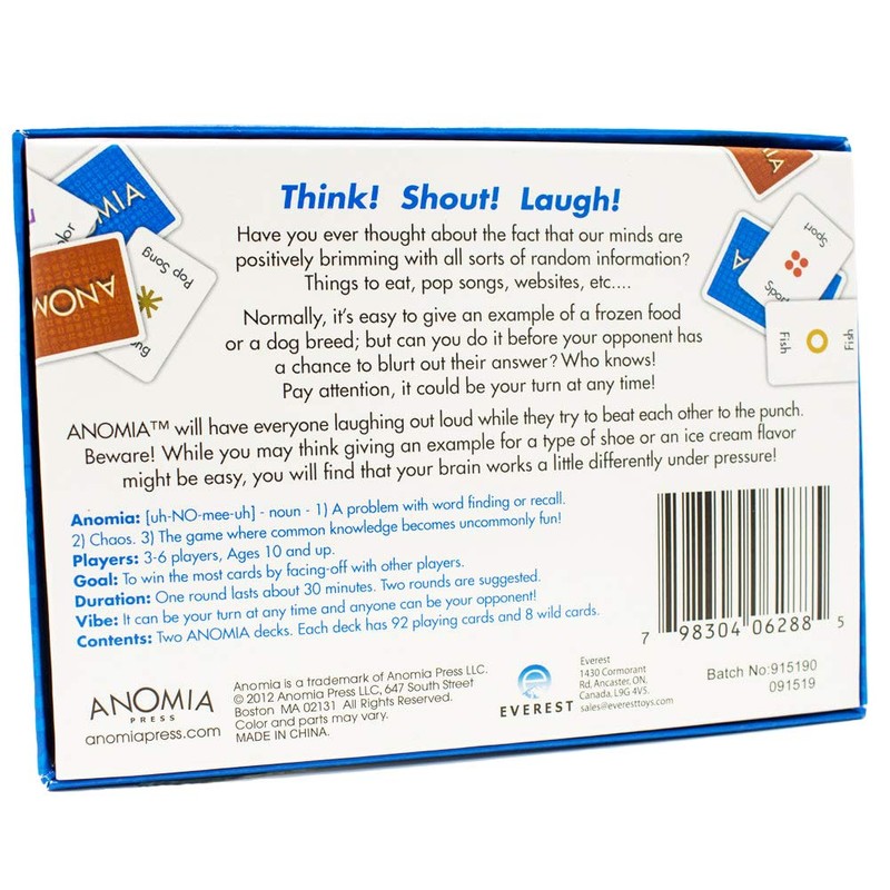 Anomia Card Game - Best Party, Super Fun Game for