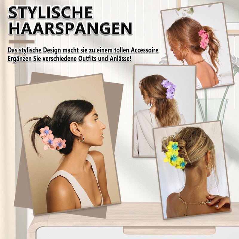WhaleO 8er Set blumen haarklammer haarklammer blume blumenhaarklammern haarspange blume