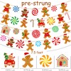 4Pcs Christmas Gingerbread Banners Christmas Candyland Party Decorations Gingerbread Man