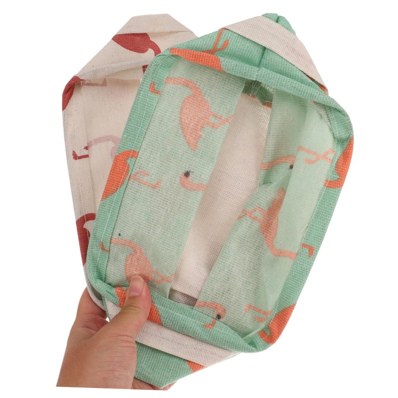 Ipetboom 2pcs Cotton Storage Basket Cartoon Design Organizing Holder Random