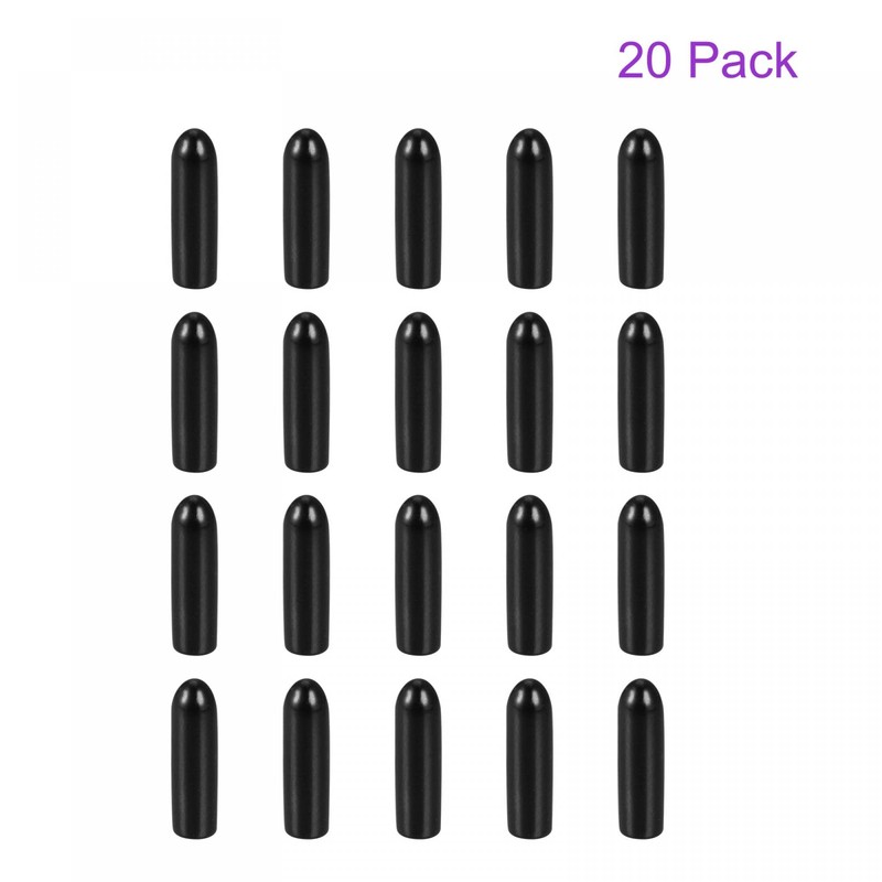 sourcing map 20 Pack 2 mm Protector Rubber End Caps