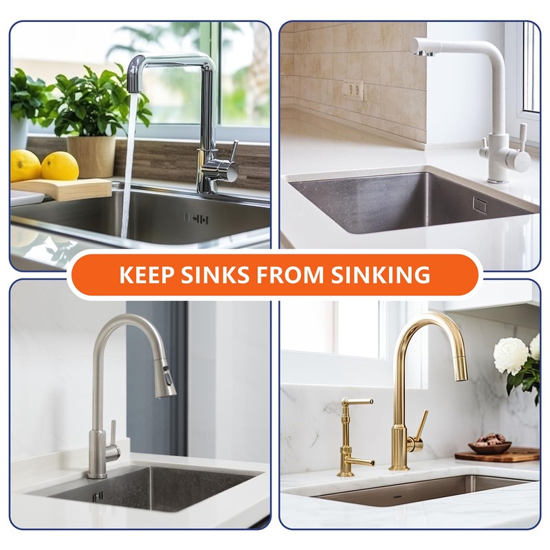 VANROUG 4 Pcs Undermount Sink Brackets, Undermount Sink Support, Undermount