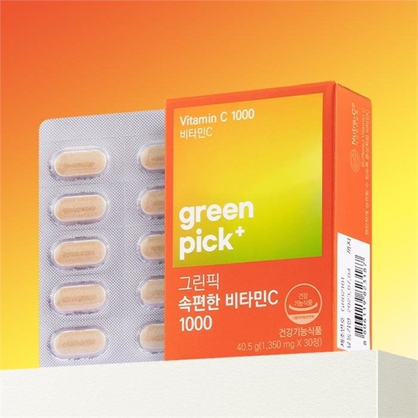 Green Pick Quick and Neutralizing Vitamin C 30 tablets 1, Green Pick Quick and Neutralizing Vitamin C 1000 30 tablets x 1 / 그린픽 속편한 중성화 비타민C 30정 1개, 그린픽 속편한 비타민C 1000 30정x1개