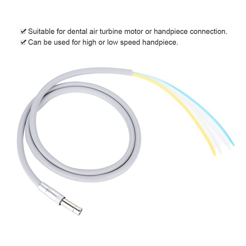 4 Holes Handpiece Hose Tube with Connector Dental High Speed