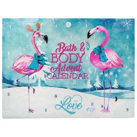 XXL Advent Calendar Flamingo Love for Women - Bath & Body Care Christmas Calendar Women