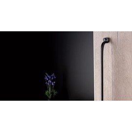 Gedotec Furniture Handles Metal Black Matt | 1 Piece - Folding Door Handles Furniture | Firm | Industrial Look - Antique - Vintage | Length: 126 mm | Cabinet Handles - Drawer Handles - Kitchen Handles