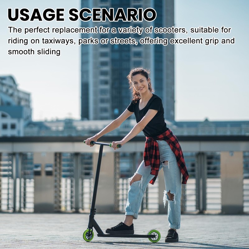 Sporgo Pack of 2 Scooter Wheels: 100 mm Scooter Replacement