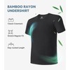 DAVID ARCHY Men's Undershirt Bamboo Rayon Moisture-Wicking T-Shirts Stretch Crewneck