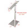 VIDAYA Silver Display Stand, Stainless Steel Shoe Risers Countertop Adjustable