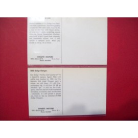 1969 DODGE CHARGER AND SWINGER 340 POSTCARDS  FROM SWARTZ MOTORS DOVER N.J. NOS