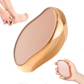 Glass Foot File - Foot Scrubber Shower for Wet and Dry Feet, Portable Pedicure Tool and Exfoliator, Foot Scrubber Callus Remover for Cracked Heel, Foot Scraper for Women or Men