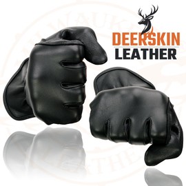 Milwaukee Leather Women's US DeerSkin Leather Full Finger Driving Motorcycle Hand Gloves - X-Large