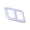 Rear Trunk Trailer Button Frame ABS Silver Trim Fit for