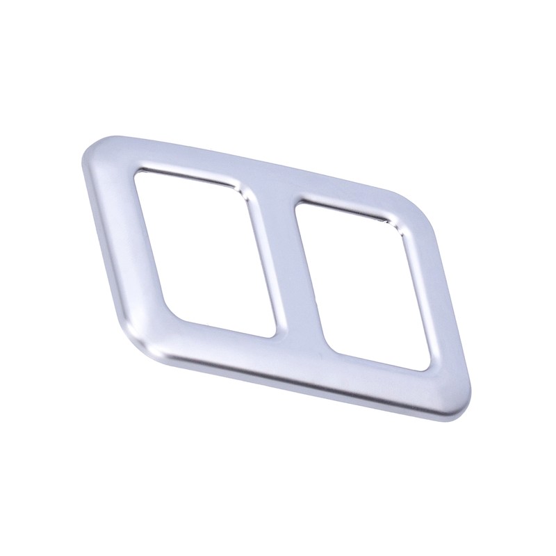 Rear Trunk Trailer Button Frame ABS Silver Trim Fit for
