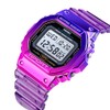 Gosasa Gradient Color Silicone Plating Digital Electronic Waterproof Sports Wristwatches