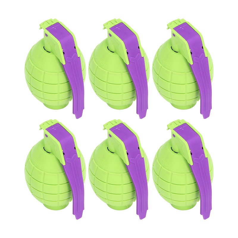 6pcs Kids Toy Hand Grenades Pretend Role Play Plastic Grenades