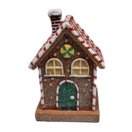 Fachhandel Plus Decorative Gingerbread House with Fairy Lights, Classic Christmas Decoration, Illuminated