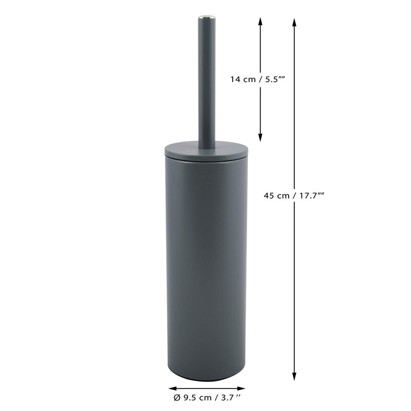 Spirella BATH BRUSH STAINLESS STEEL AKIRA MATT GREY, Metal, 40