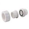 Wantmatch 1/2" PVC Union Pipe Fitting,PVC Adapter(Socket x Socket),EPDM O-Ring,2