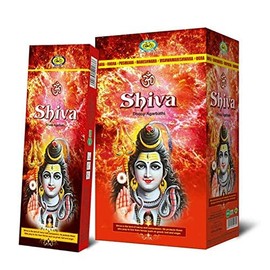 Cycle Brand Shiva Pure Masala Incense Sticks | 9" Inch Agarbatti Sticks with 50 Mins Burning time | Earthy, Woody Fragrance | Natural Fragrance for Puja | 50 Sticks/Pack, 6 Packs/Box, 300 Sticks/Box