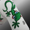 Craftsman Golf Green Gecko Eating Mosquito White Blade Putter Cover