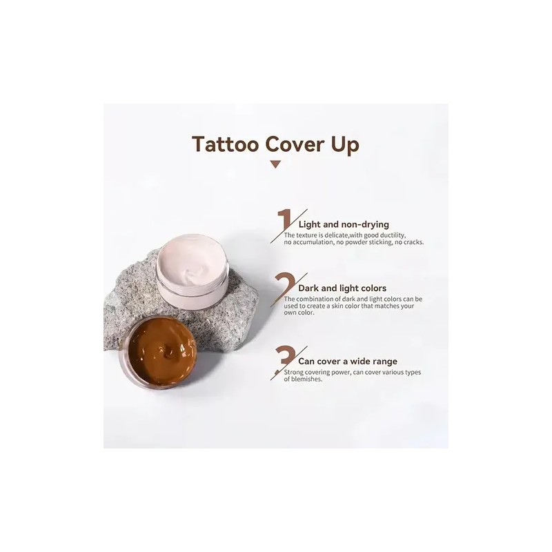 Maquillaje Cuerpo Cubre Tatuajes Acné Alta Cobertura Bitono