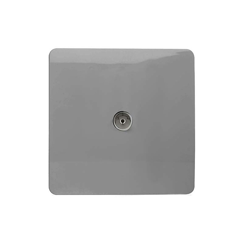 Trendi Artistic Modern Glossy Tactile TV Socket Light Grey