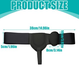 UENXRXE 1 Stück Leistenbruchgürtel Für Männer Und Frauen, Bruchband Flexibel Verstellbarer Herniengürtel Hernienstütze Schmerzlinderung Mit Abnehmbaren Kompressionspolstern(Schwarz)