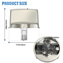 lubiyack 2PCS Stainless Steel AEZ73293801 Gas Stove Knob Replacement Compatible with LG Range/Stove Gas Cooktop Burner Knob, Replaces EBZ60710601 2025031 AH3639420 EA3639420 AP5594929 PS3639420