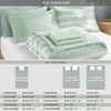 Codi Full Size Comforter Set with Sheets, Sage Green Bed