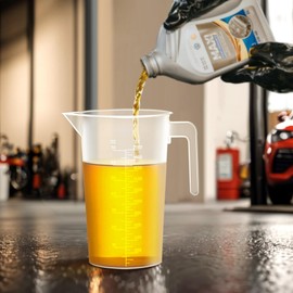 Amazing Abby - Melinda - 64-Ounce (2-Quart) Unbreakable Plastic Measuring Pitcher (1-Pack), Food-Grade Measuring Jug with Conversion Chart, Stackable and Dishwasher-Safe, Great for Kitchen, Lawn, Pool