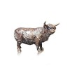 2092 Highland Cow Solid Bronze Miniature Statue Sculpture Figure -