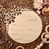 Hello World Newborn Sign for Hospital - Wooden Baby Announcement
