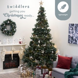 THE TWIDDLERS – 50-Pack Silver Christmas Baubles - Assorted Sizes and Finishes - 6cm, 4cm, 3cm - Matte, Shiny, and Glittery Ornaments for Tree Decoration