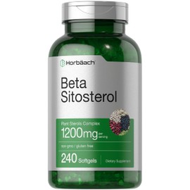Horbäach Beta Sitosterol 1200mg | 240 Softgel Capsules | Mega Strength | Plant Sterols Complex | Non-GMO, Gluten Free Supplement