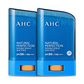 AHC 내추럴 퍼펙션 더블 자외선차단 선스틱 대용량 22g 2개 SPF50+/PA+++ AHC Natural Perfection Double UV Protection Sunscreen Stick Large Size 22g 2 Pieces SPF50+/PA+++