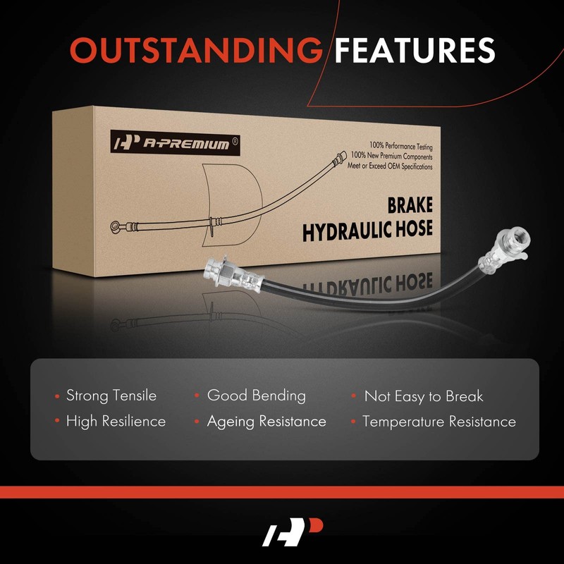 A-Premium Front Driver and Passenger Brake Hydraulic Hose Compatible with