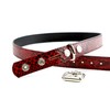 Velvetcrow Red Python Snake Belt 1.25" Wide Removable Buckle (L)