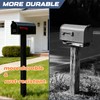 Outside Metal Mailbox Post, 34 inch In-Ground Heavy Duty Mailbox