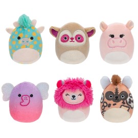 Squishville SQM0508 Safari Squad, Super Soft Mini Squishmallows, 5 cm Plush Figures, Pack of 6