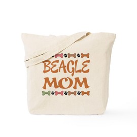 CafePress Cute Beagle Mom Tote Bag Reusable Natural Beige Canvas Shopping Bag