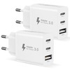 2 Pack USB Charger Multiple, USB C Power Supply Plug