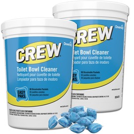 CREW Diversey Easy Paks Toilet Bowl Cleaner, Fresh Floral Scent, 0.5 Oz Packet, 90 Packets/tub, 2 Tubs/carton