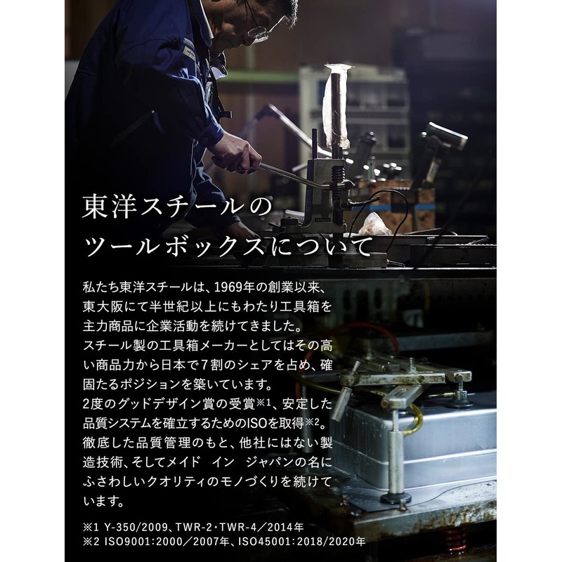 TOYO Y-350 Steel Mountain Tool Box, Red