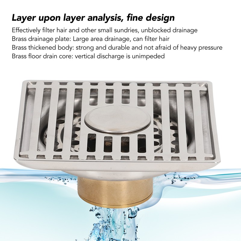 Floor Drain Odor Proof Insect Proof Square Floor Drain Electroplating