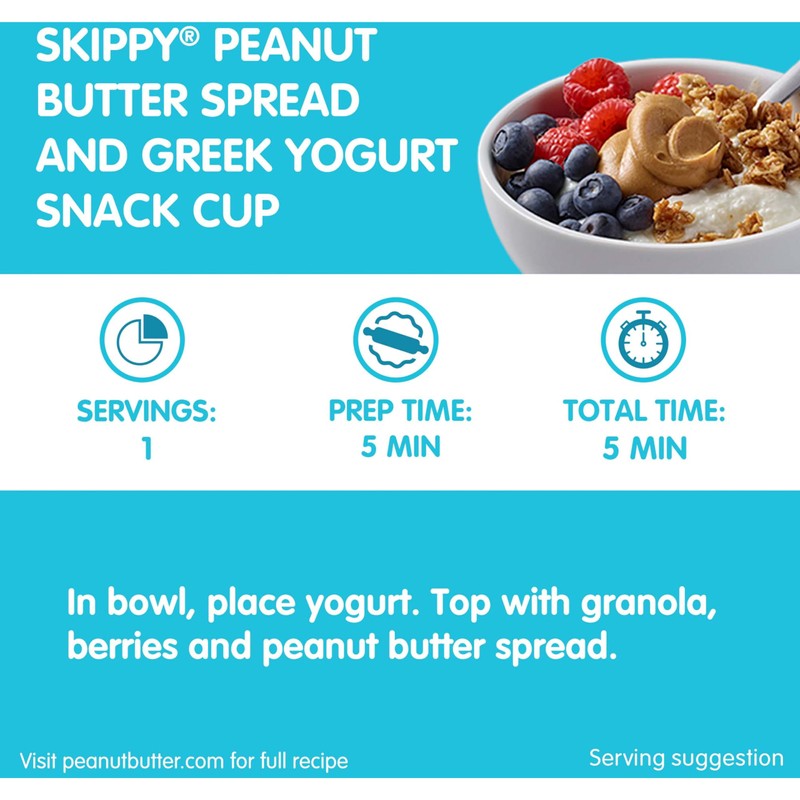 SKIPPY Chunky Peanut Butter Blended with Plant Protein, 16oz Plastic